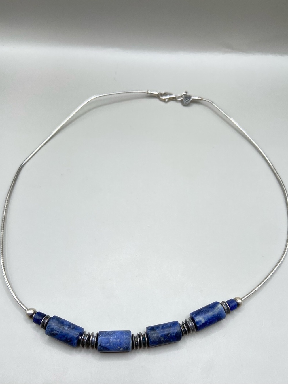 Silpada Blue Lapis Sodalite Bead Choker Necklace